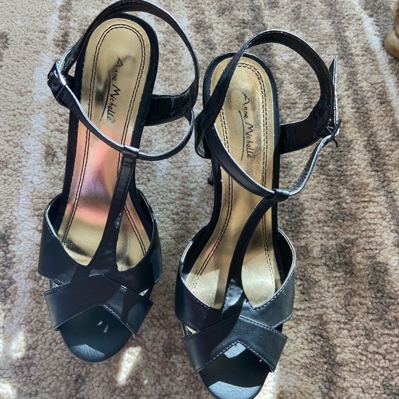 Anne Michelle 5 inch heel leather top & multicolor heel/ platform - size 9 - Picture 16 of 17